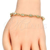 Oro Laminado Fancy Bracelet, Gold Filled Style Turtle Design, Polished, Golden Finish, 03.63.1956.07 (06 MM Thickness, 7 Inches Length)