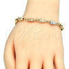 Oro Laminado Fancy Bracelet, Gold Filled Style Owl Design, Polished, Tricolor, 03.63.1957.1.07 (06 MM Thickness, 7 Inches Length)