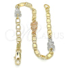 Dorado Oro Laminado Pulsera, vista 5 de la galería del producto por Mayoreo, vista adicional 5 del producto