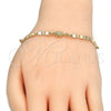 Oro Laminado Fancy Bracelet, Gold Filled Style Turtle Design, Polished, Golden Finish, 03.63.1959.08 (06 MM Thickness, 8 Inches Length)
