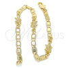 Oro Laminado Fancy Bracelet, Gold Filled Style Turtle Design, Polished, Golden Finish, 03.63.1959.08 (06 MM Thickness, 8 Inches Length)