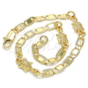 Oro Laminado Fancy Bracelet, Gold Filled Style Turtle Design, Polished, Golden Finish, 03.63.1959.08 (06 MM Thickness, 8 Inches Length)