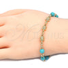 Oro Laminado Fancy Bracelet, Gold Filled Style Turtle Design, Polished, Golden Finish, 03.63.1963.07 (06 MM Thickness, 7 Inches Length)