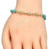 Oro Laminado Fancy Bracelet, Gold Filled Style Turtle Design, Polished, Golden Finish, 03.63.1963.07 (06 MM Thickness, 7 Inches Length)