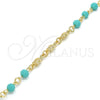 Oro Laminado Fancy Bracelet, Gold Filled Style Turtle Design, Polished, Golden Finish, 03.63.1963.07 (06 MM Thickness, 7 Inches Length)
