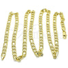 Oro Laminado Basic Necklace, Gold Filled Style Figaro Design, Polished, Golden Finish, 04.213.0140.30 (140 Gauge, 06 MM Thickness, 30 Inches Length)