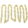 Oro Laminado Basic Necklace, Gold Filled Style Figaro Design, Polished, Golden Finish, 04.213.0141.30 (120 Gauge, 05 MM Thickness, 30 Inches Length)