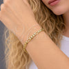 Oro Laminado Basic Bracelet, Gold Filled Style Figaro Design, Polished, Golden Finish, 04.213.0141.08 (120 Gauge, Thickness, 8 Inches Length)