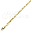 Oro Laminado Basic Bracelet, Gold Filled Style Figaro Design, Polished, Golden Finish, 04.213.0141.08 (120 Gauge, Thickness, 8 Inches Length)