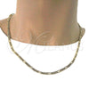 Oro Laminado Basic Necklace, Gold Filled Style Figaro Design, Polished, Golden Finish, 04.213.0142.22 (100 Gauge, 04 MM Thickness, 22 Inches Length)
