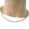 Oro Laminado Basic Necklace, Gold Filled Style Figaro Design, Polished, Golden Finish, 04.213.0142.20 (100 Gauge, 04 MM Thickness, 20 Inches Length)