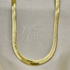 Oro Laminado Basic Necklace, Gold Filled Style Herringbone Design, Polished, Golden Finish, 04.213.0143.18 (06 MM Thickness, 18 Inches Length)