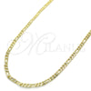 Oro Laminado Basic Necklace, Gold Filled Style Figaro Design, Polished, Golden Finish, 04.213.0144.22 (0.80 Gauge, 03 MM Thickness, 22 Inches Length)