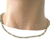 Oro Laminado Basic Necklace, Gold Filled Style Figaro Design, Polished, Golden Finish, 04.213.0145.20 (100 Gauge, 04 MM Thickness, 20 Inches Length)