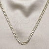 Oro Laminado Basic Necklace, Gold Filled Style Figaro Design, Polished, Golden Finish, 04.213.0146.24 (120 Gauge, Thickness, 24 Inches Length)
