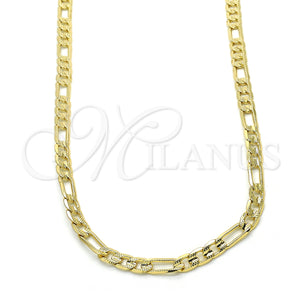 Gold Filled Necklace — Basic Necklace Figaro Design Polished 04. Gauge Thickness — main product view — SKU 124360 | Oro Laminado collar — básico Necklace Figaro diseño pulido 04. Gauge Thickness — SKU 124360