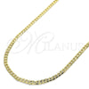 Oro Laminado Basic Necklace, Gold Filled Style Curb Design, Polished, Golden Finish, 04.213.0147.22 (0.80 Gauge, 03 MM Thickness, 22 Inches Length)