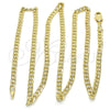 Oro Laminado Basic Necklace, Gold Filled Style Curb Design, Polished, Golden Finish, 04.213.0147.22 (0.80 Gauge, 03 MM Thickness, 22 Inches Length)