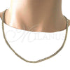 Oro Laminado Basic Necklace, Gold Filled Style Curb and Concave Cuban Design, Polished, Golden Finish, 04.213.0148.24 (100 Gauge, 04 MM Thickness, 24 Inches Length)