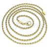 Oro Laminado Basic Necklace, Gold Filled Style Rope Design, Polished, Golden Finish, 04.213.0136.30 (02 MM Thickness, 30 Inches Length)