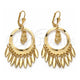 Oro Laminado Chandelier Earring, Gold Filled Style Owl Design, Polished, Golden Finish, 02.32.0540.1