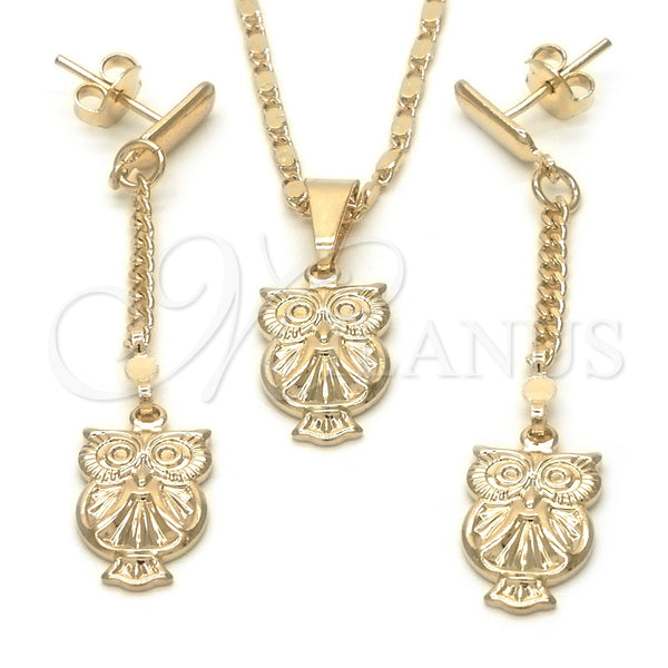 Gold Filled Ring — Earring and Pendant Adult Set Owl and Mariner — main product view — SKU 124456 | Oro Laminado anillo — Earring and Pendant Adult Set Owl and Mariner — SKU 124456