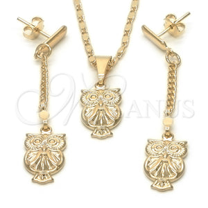 Gold Filled Ring — Earring and Pendant Adult Set Owl and Mariner — main product view — SKU 124456 | Oro Laminado anillo — Earring and Pendant Adult Set Owl and Mariner — SKU 124456