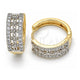 Argolla Huggie 02.210.0147.20 Oro Laminado, con Zirconia Cubica Blanca, Pulido, Dos Tonos