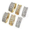 Oro Laminado Huggie Hoop, Gold Filled Style with White Cubic Zirconia, Polished, Two Tone, 02.210.0147.20