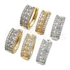 Rhodium Gold Filled Huggie Hoop, with White Cubic Zirconia, Polished, Rhodium Finish, 02.210.0147.1.20