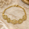 Oro Laminado Fancy Bracelet, Gold Filled Style Elephant and Mariner Design, Polished, Golden Finish, 03.32.0138.1.07 (7 Inches Length)