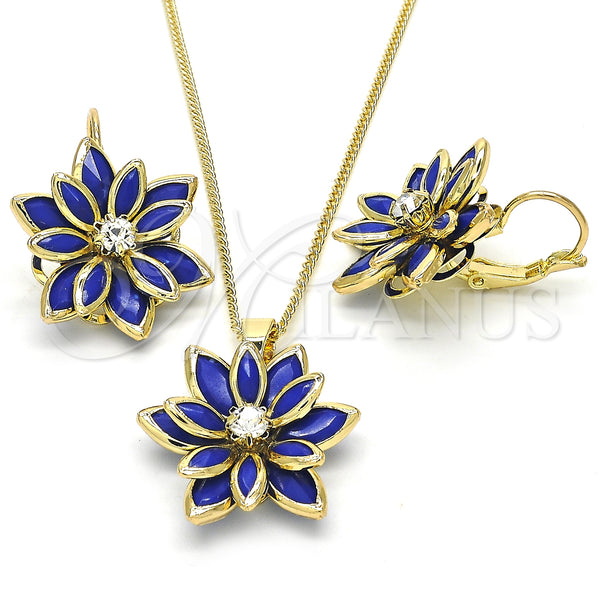 Gold Filled Ring — Earring and Pendant Adult Set Flower Design with — main product view — SKU 124501 | Oro Laminado anillo — Earring and Pendant Adult Set flor diseño with — SKU 124501