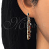 Oro Laminado Small Hoop, Gold Filled Style with Garnet and White Crystal, Polished, Golden Finish, 02.122.0101.1.25