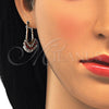 Oro Laminado Small Hoop, Gold Filled Style with Garnet and White Cubic Zirconia, Polished, Golden Finish, 02.122.0103.1.20