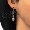 Oro Laminado Small Hoop, Gold Filled Style Guadalupe Design, Polished, Golden Finish, 02.63.2631.25