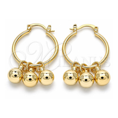 Oro Laminado Small Hoop, Gold Filled Style Polished, Golden Finish, 02.63.2632.25