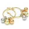 Oro Laminado Small Hoop, Gold Filled Style Polished, Tricolor, 02.63.2632.1.25