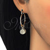Oro Laminado Small Hoop, Gold Filled Style San Benito Design, Polished, Golden Finish, 02.63.2633.25