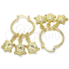Oro Laminado Small Hoop, Gold Filled Style Turtle Design, Polished, Golden Finish, 02.63.2637.25