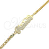 Dorado Oro Laminado Pulsera, vista 4 de la galería del producto por Mayoreo, vista adicional 4 del producto