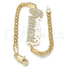 Dorado Oro Laminado Pulsera, vista 5 de la galería del producto por Mayoreo, vista adicional 5 del producto