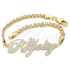 Dorado Oro Laminado Pulsera, vista 6 de la galería del producto por Mayoreo, vista adicional 6 del producto