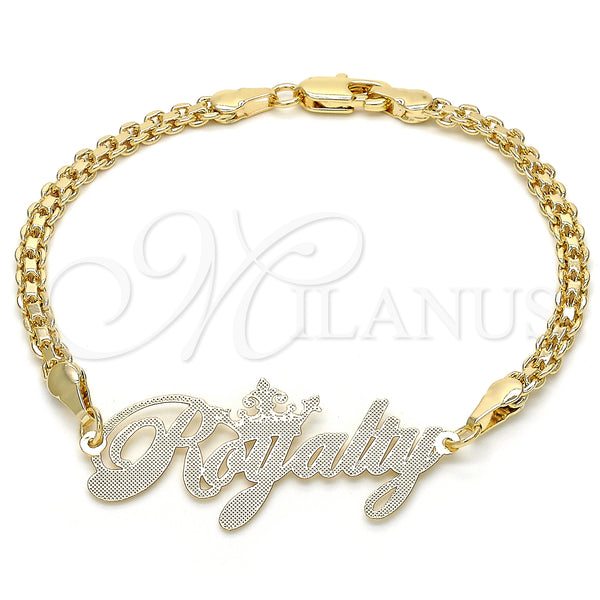 Gold Filled Bracelet — Fancy Bracelet Nameplate Design Polished 03.63. 04 MM — main product view — SKU 124645 | Oro Laminado brazalete — elegante Bracelet Nameplate diseño pulido 03.63. 04 MM — SKU 124645