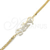 Oro Laminado Fancy Bracelet, Gold Filled Style Nameplate Design, Polished, Golden Finish, 03.63.1975.08 (04 MM Thickness, 8 Inches Length)