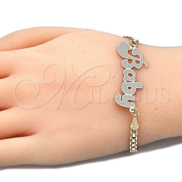 Gold Filled Bracelet — Fancy Bracelet Nameplate Design Polished 03.63. 04 MM — main product view — SKU 124649 | Oro Laminado brazalete — elegante Bracelet Nameplate diseño pulido 03.63. 04 MM — SKU 124649