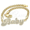 Oro Laminado Fancy Bracelet, Gold Filled Style Nameplate Design, Polished, Golden Finish, 03.63.1976.08 (04 MM for wholesale, additional product view 6