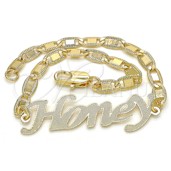 Gold Filled Bracelet — Fancy Bracelet Nameplate Design Polished 03.63. 04 MM — main product view — SKU 124653 | Oro Laminado brazalete — elegante Bracelet Nameplate diseño pulido 03.63. 04 MM — SKU 124653