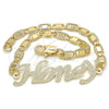 Oro Laminado Fancy Bracelet, Gold Filled Style Nameplate Design, Polished, Golden Finish, 03.63.1977.08 (04 MM for wholesale, additional product view 6