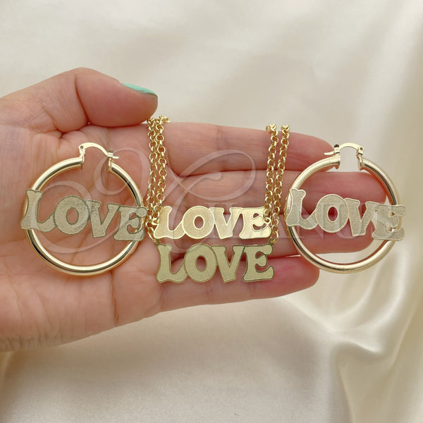 Gold Filled Ring — Necklace Bracelet and Earring Love Design Polished 06.63. — alternate product view — SKU 124655 | Oro Laminado anillo — Necklace Bracelet and Earring Love diseño pulido 06.63. — SKU 124655