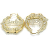Oro Laminado Medium Hoop, Gold Filled Style Nameplate and Bamboo Design, Polished, Golden Finish, 02.63.2653.40 for wholesale, additional product view 4